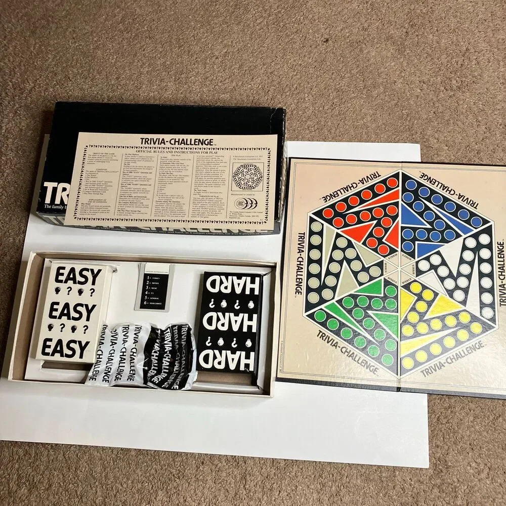 1984 Trivia Challenge /  The Canada Games Company Family Board Game Complete.
